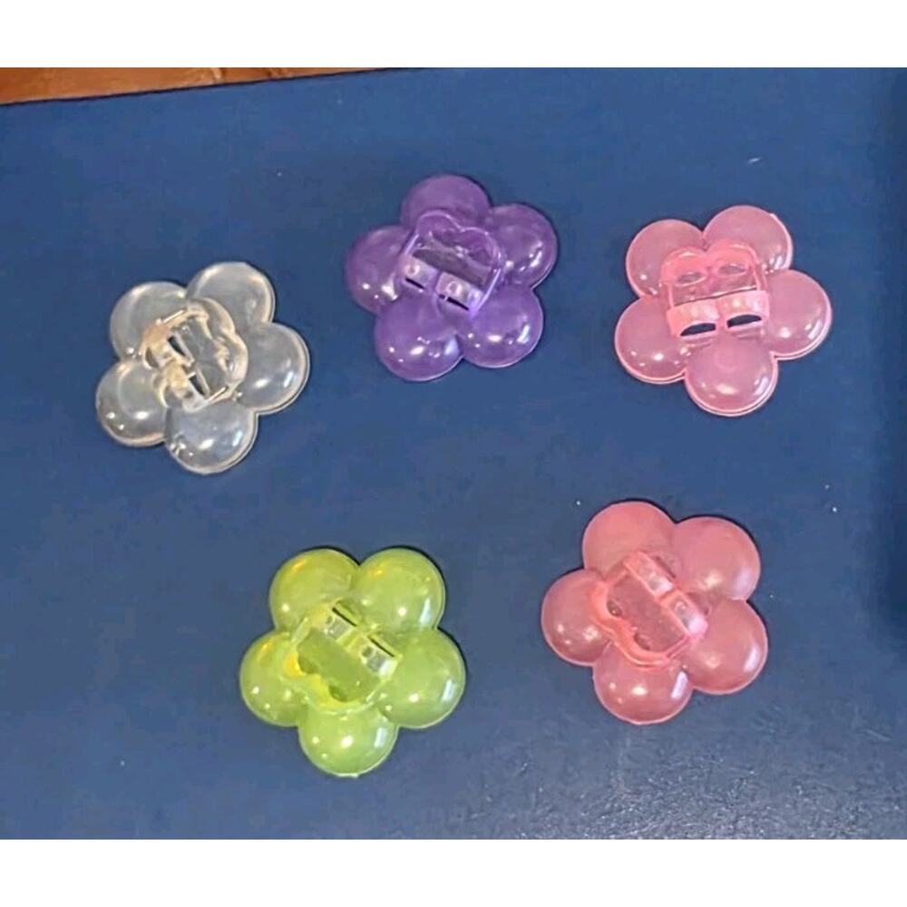 5 Polly Pocket Flower Shaped Stands For Dolls